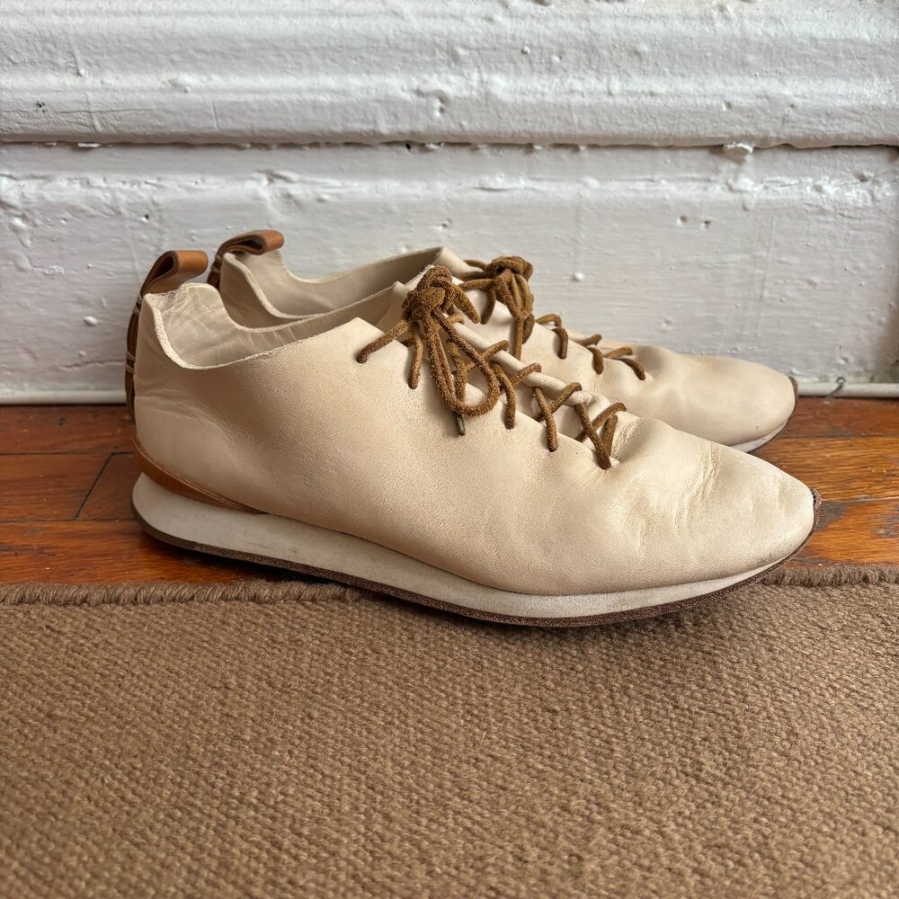 FEIT Runner Sneakers in Bone Leather, 38